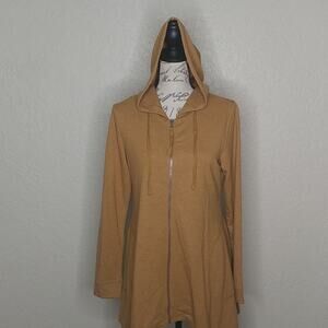 Logo Lori Goldstein Zip Front Hooded Jacket Size XS